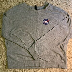 Gray Long-sleeve NASA Logo Shirt